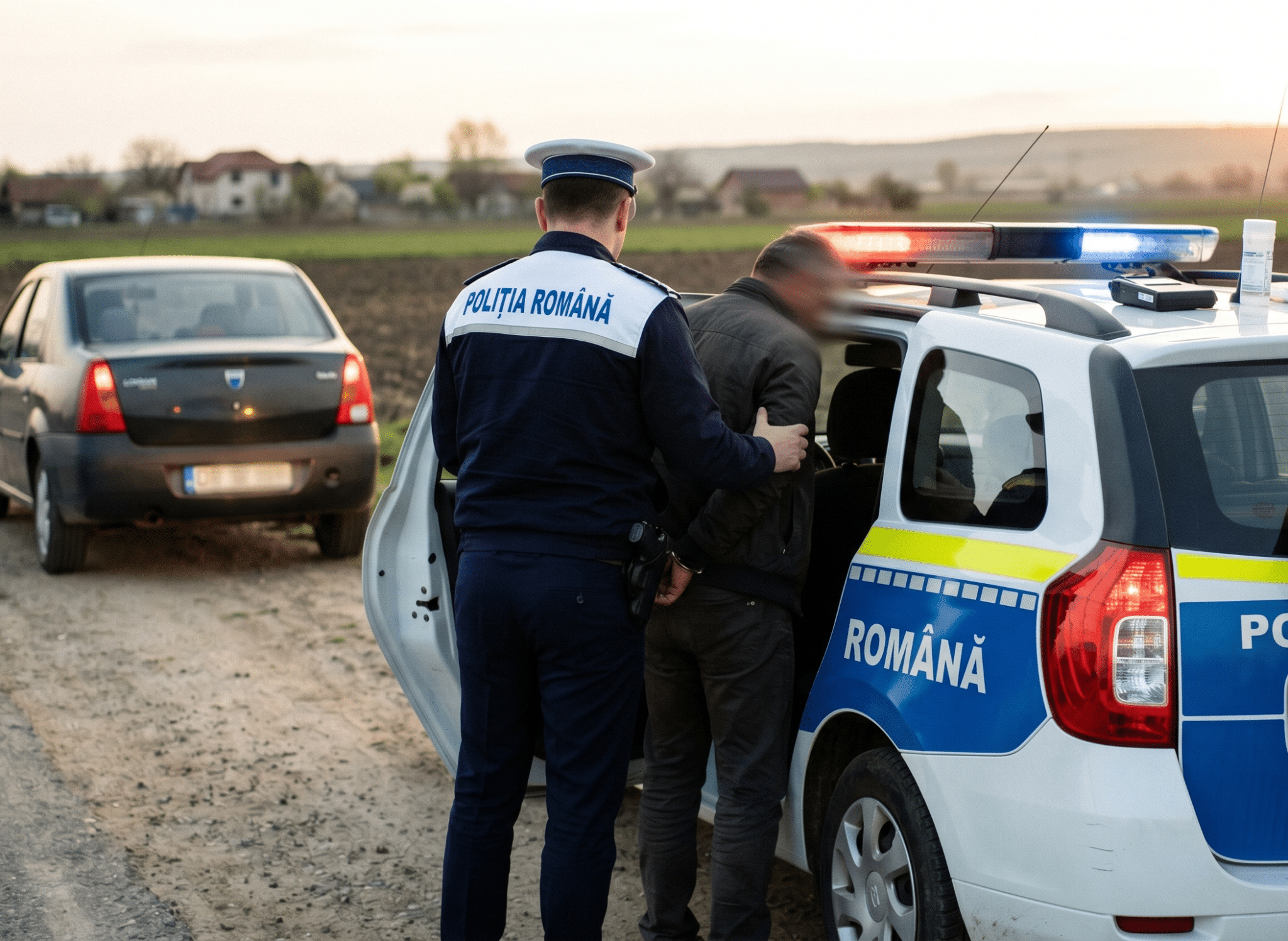 Pericol public pe șosele! Arestat după ce a fost prins mort de beat la volan și cu permisul anulat