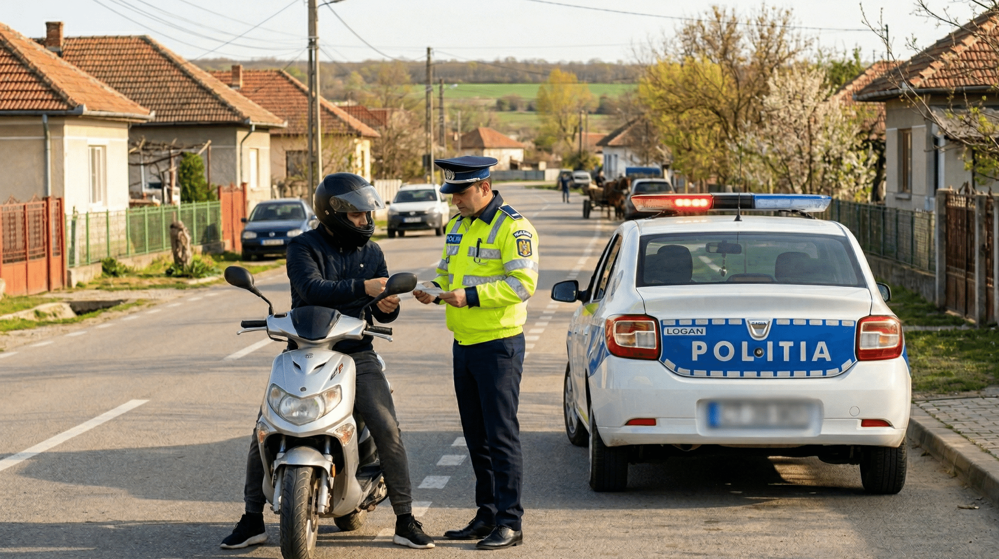 Infracțiune pe două roți în Ovidiu: Fără permis și cu scuterul neînregistrat