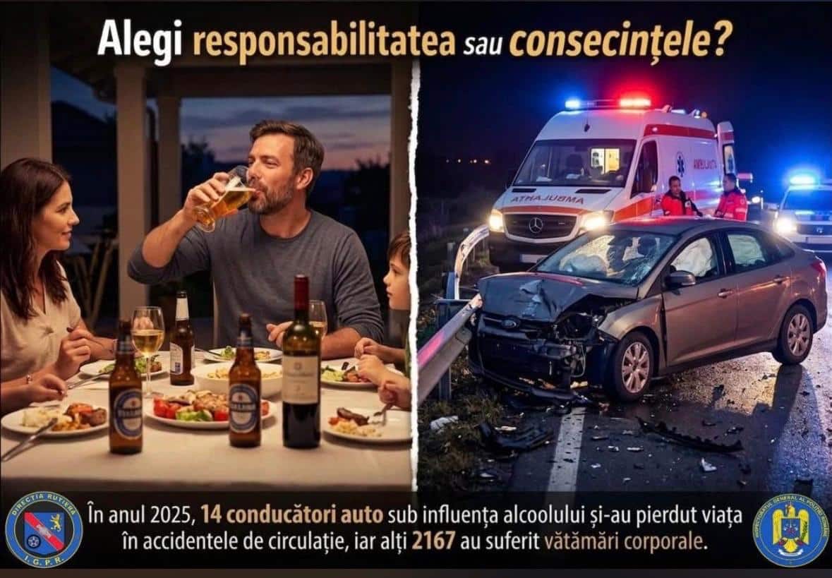 Razie de amploare în județul Tulcea pentru sărbători în siguranță. Peste 670 de conducători auto au fost testați pentru alcool sau droguri