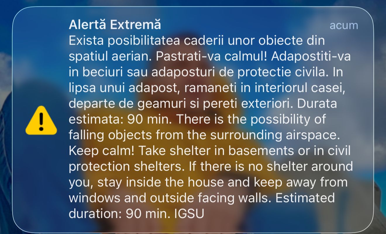 RO-Alert în Tulcea! Se aud explozii provenite din Ucraina