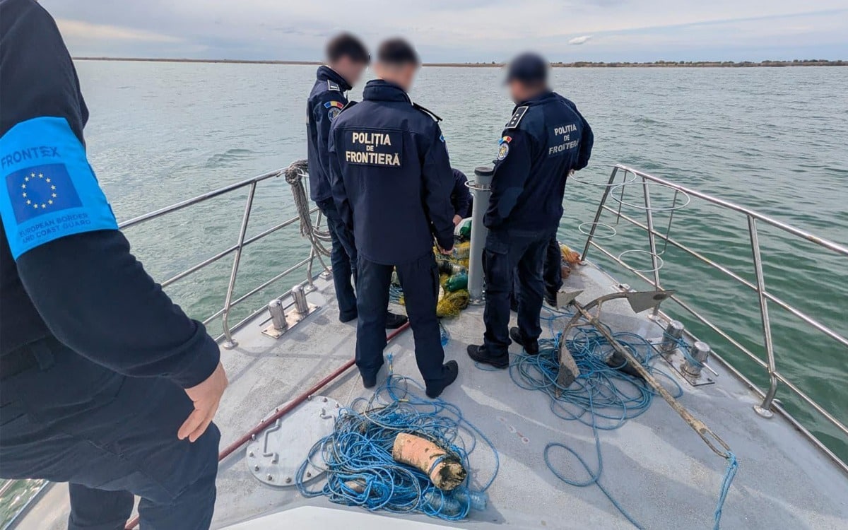 Polițiștii de frontieră au salvat 17 sturioni prinși în plase ilegale pe Marea Neagră