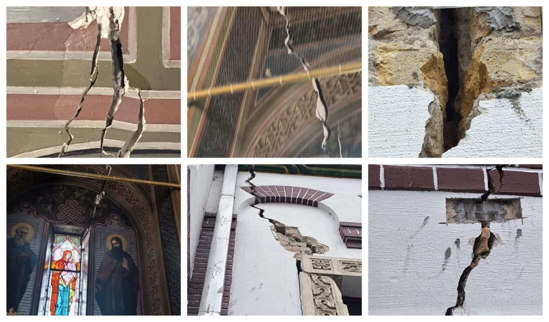 Biserică din Constanța, pericol pentru credincioși. Lăcașul este plin de crăpături în pereți