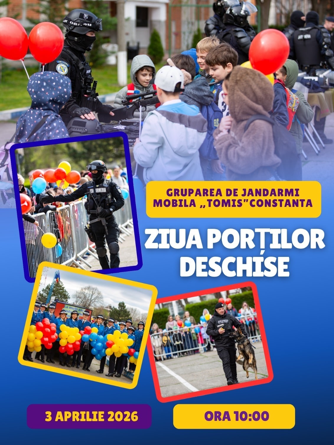 Jandarmeria Constanța își deschide porțile: Surprize și acțiune, copiii sunt așteptați!