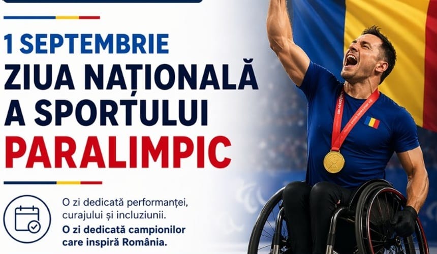 1 septembrie, Ziua Naţională a Sportului Paralimpic. Legea a fost adoptată de Parlament