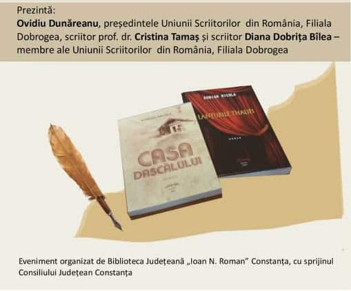 Lansare de carte la Constanța. Două romane semnate Adrian Nicola, prezentate la Biblioteca Județeană