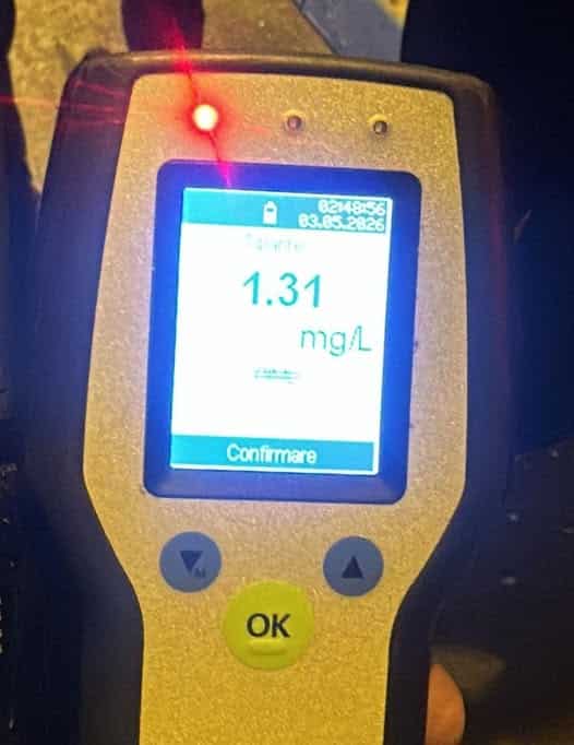 Tânără de 29 de ani, oprită cu 1,31 mg/l alcool la 2 dimineața!