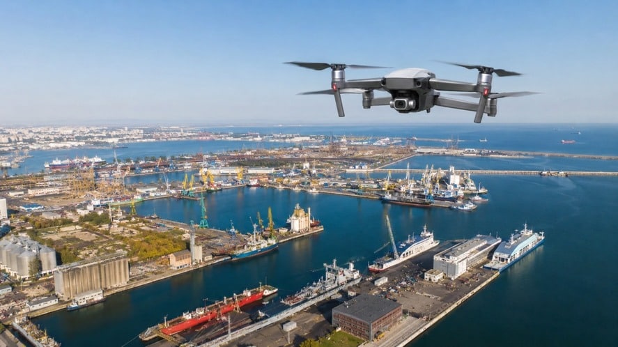Sistem anti-dronă de ultimă generație, instalat în Portul Constanța. Autoritățile pot prelua controlul aparatelor neautorizate