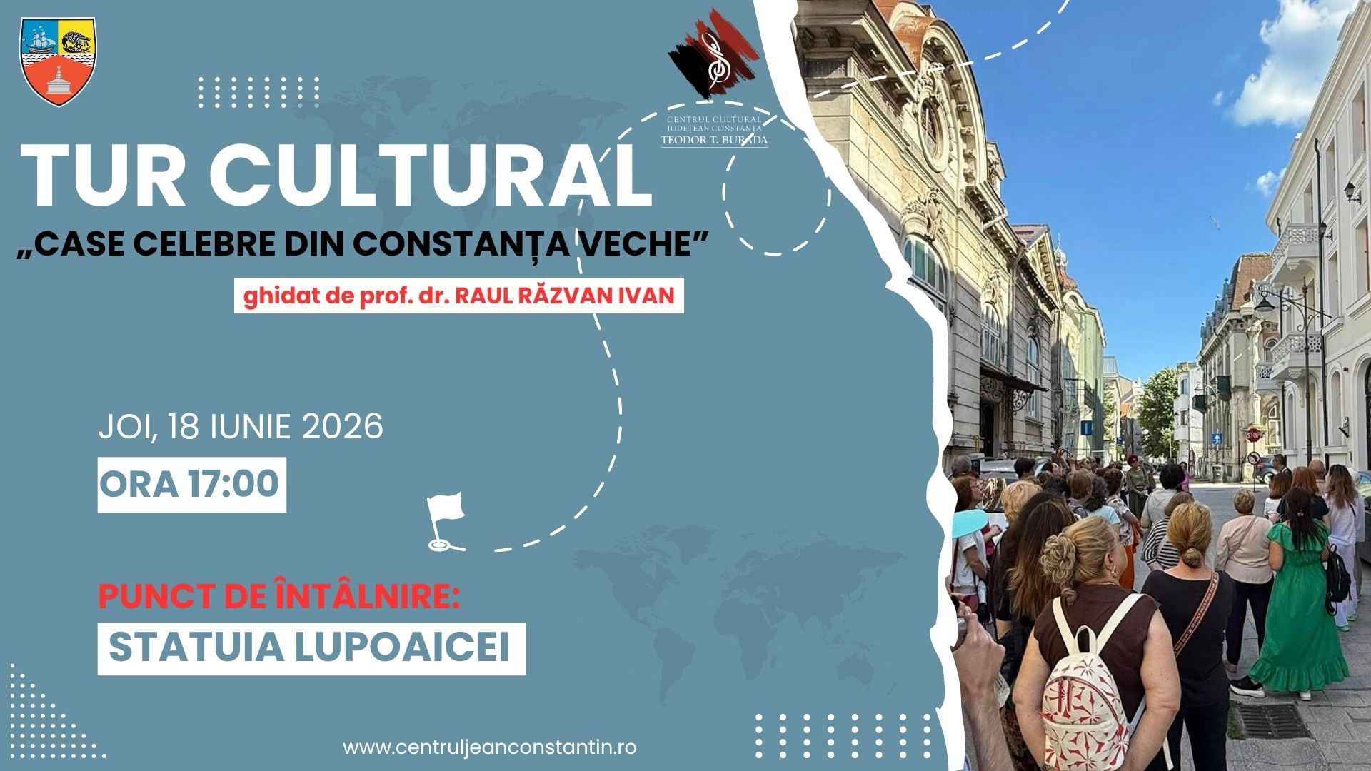 „Case celebre din Constanța Veche” – un tur printre poveștile ascunse ale orașului Constanța