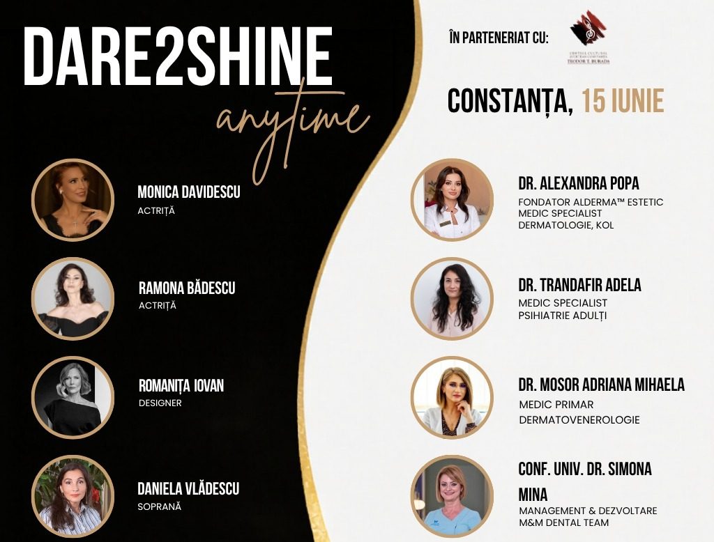 Dana Săvuică și Dana Sota aduc Dare2Shine la Constanța alături de Ramona Bădescu, Monica Davidescu, Daniela Vlădescu și Romanița Iovan