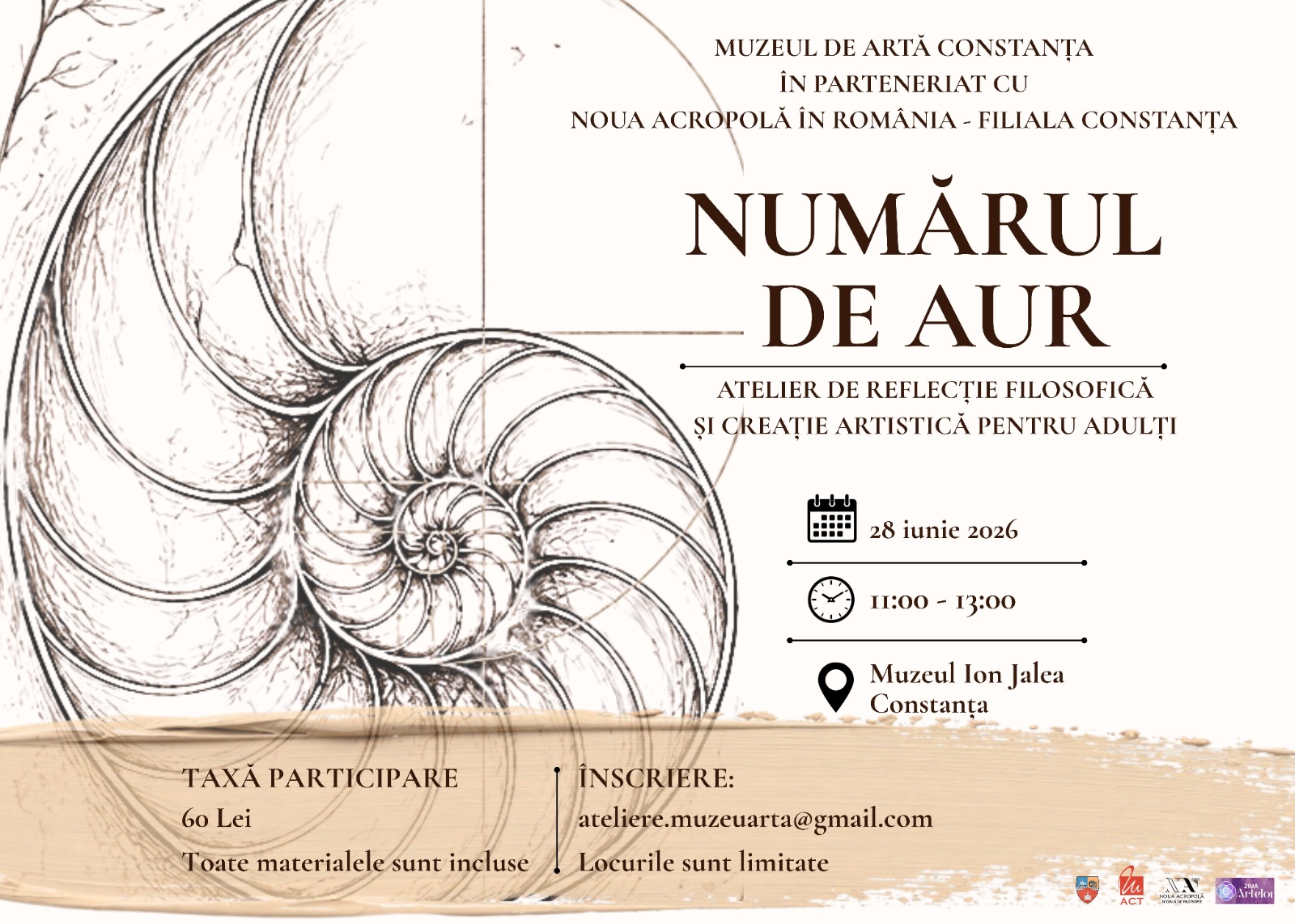 Matematica din spatele frumuseții: atelier despre Numărul de Aur, la Muzeul de Sculptură „Ion Jalea”