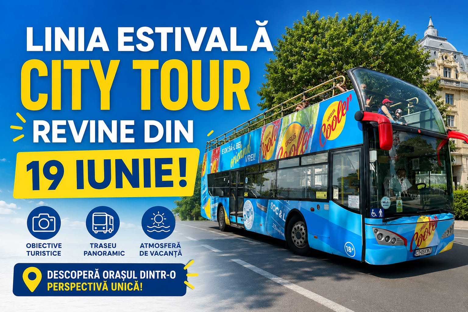Anunț CT BUS. Revin autobuzele etajate pe traseul City Tour