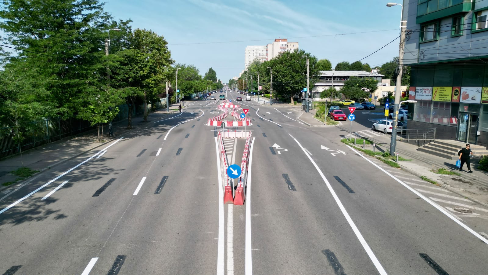 Un sens giratoriu a fost amenajat pe bulevardul I.C. Brătianu