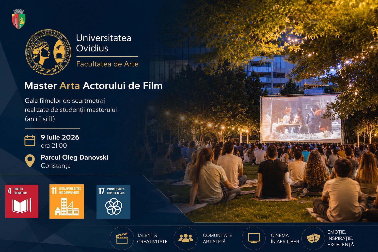 „Gala filmelor de scurtmetraj”, un eveniment dedicat filmului, tinerilor artiști și bucuriei de a împărtăși cultura cu întreaga comunitate