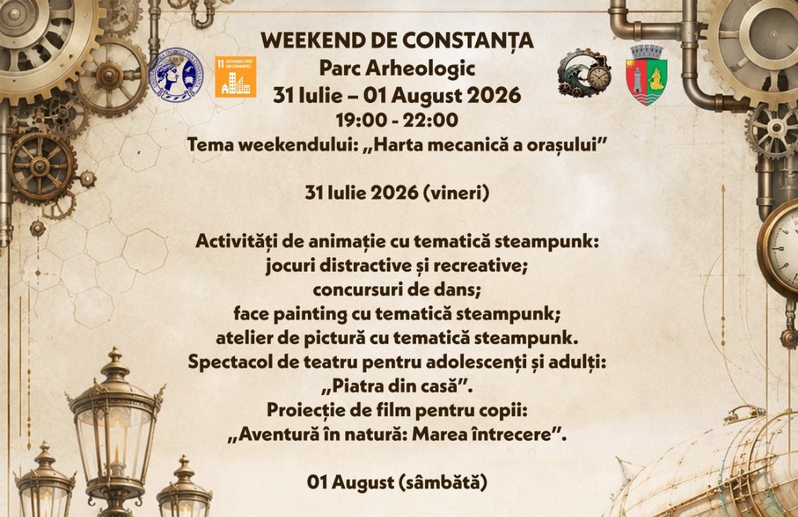 Parcul Arheologic devine, în acest weekend, harta imaginară a unui oraș steampunk