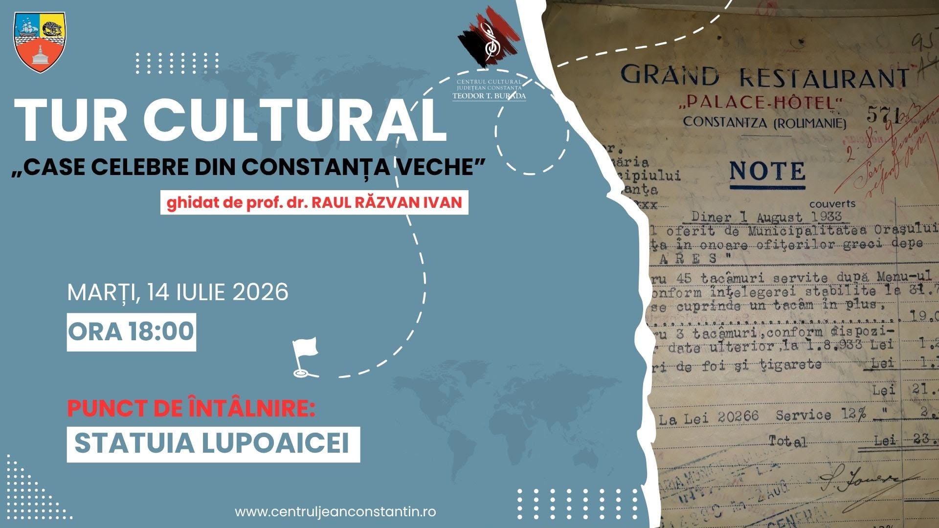Case celebre din Constanța veche – tur cultural dedicat patrimoniului arhitectural al orașului