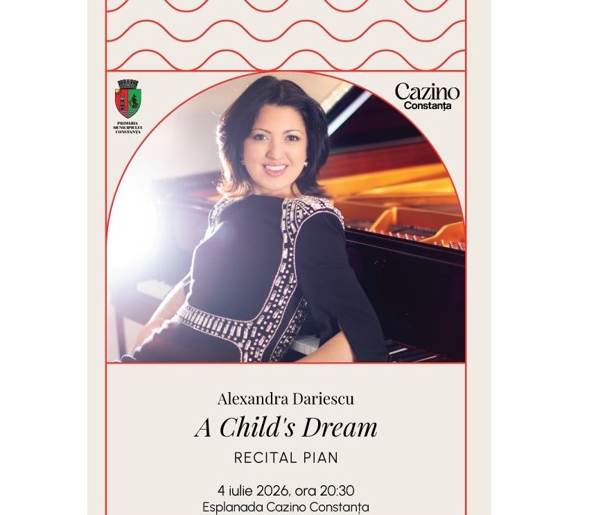 O seară în care muzica spune povești. Alexandra Dariescu aduce recitalul „A Child’s Dream” la Constanța