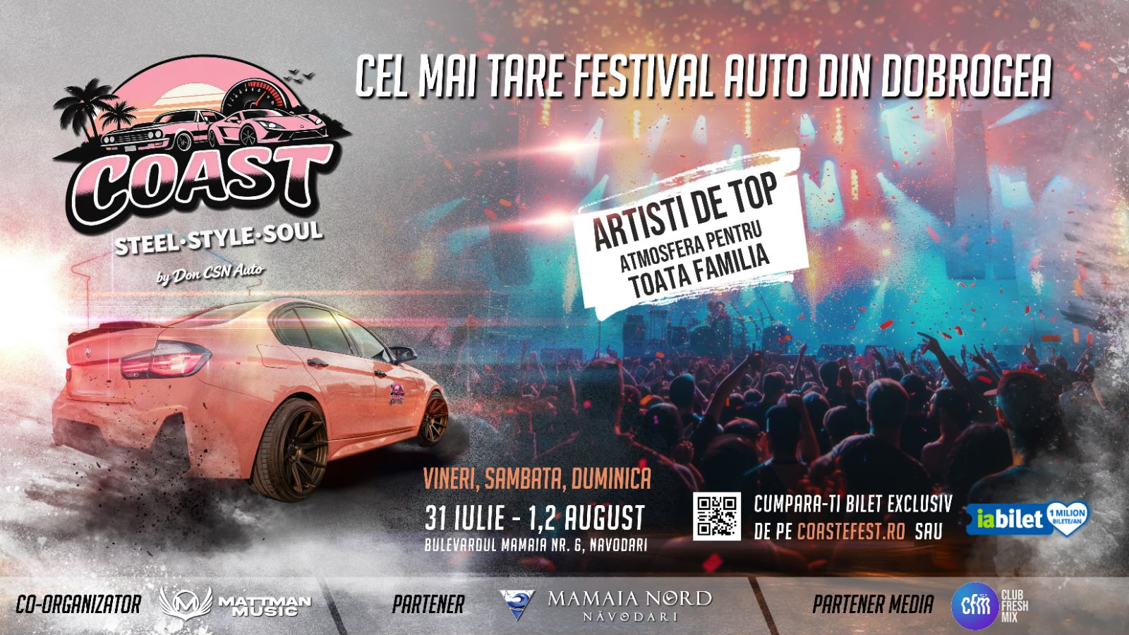COAST FEST aduce muzică, supercaruri și competiții auto la Mamaia Nord