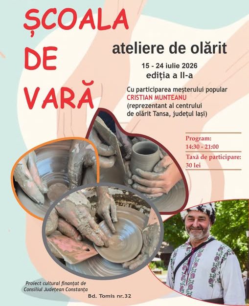 Ateliere de olărit pentru toate vârstele, organizate la Muzeul de Artă Populară Constanța
