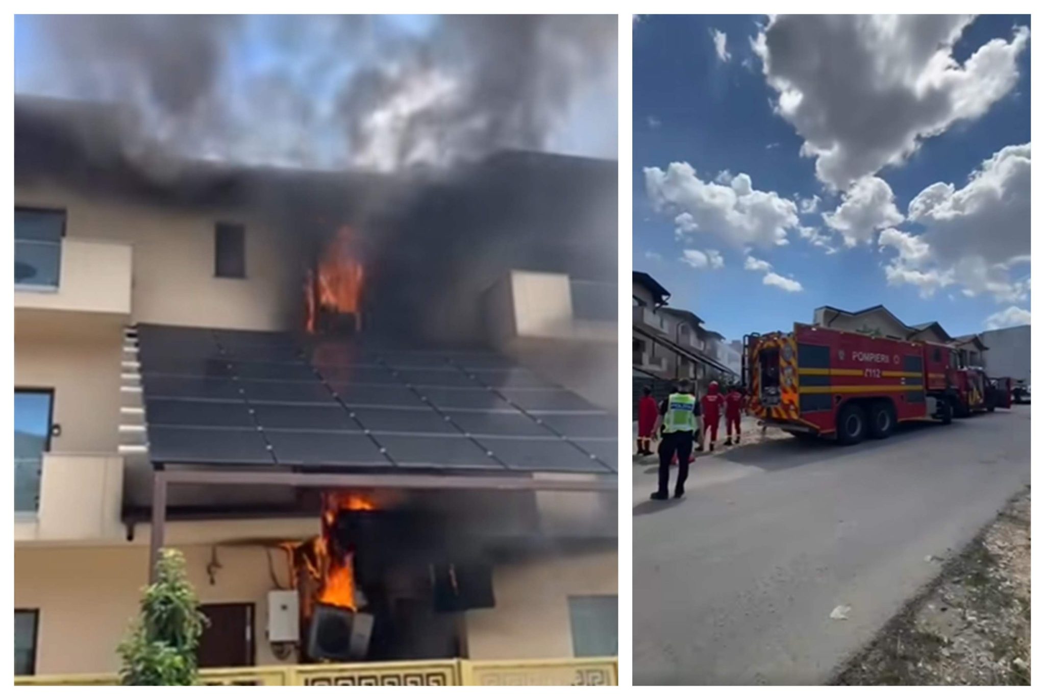 Incendiu în Constanța! Flăcările au cuprins fațada și acoperișul – 10 persoane s-au autoevacuat