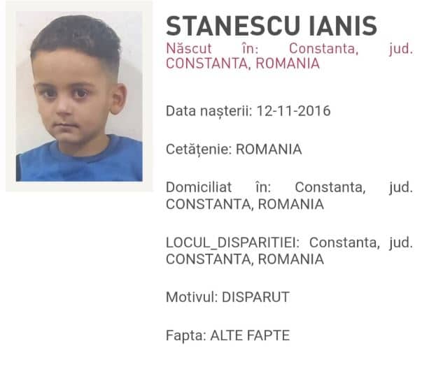 CONSTANȚA: Un copil de 9 ani este căutat de autorități. A fost emis mesaj RO-ALERT