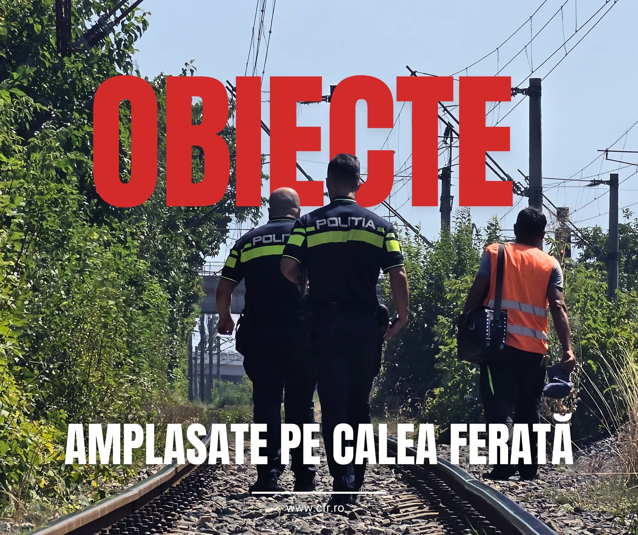 Pericol pe calea ferată! Trei obstacole, amplasate intenționat pe calea ferată Constanța – Mangalia